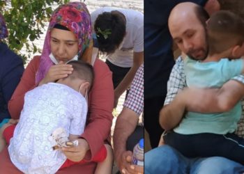 Annesi ve babası bir gün arayla tutuklandı, oğulları böyle veda etti