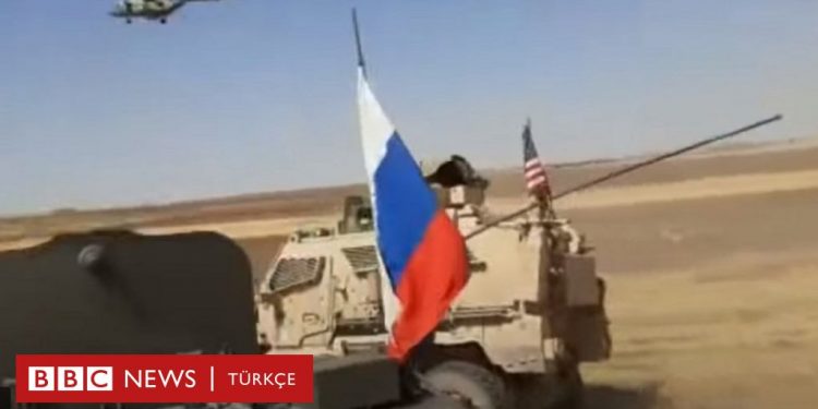 Suriye’de görev yapan Rus askerleri ABD askeri aracını hedef aldı