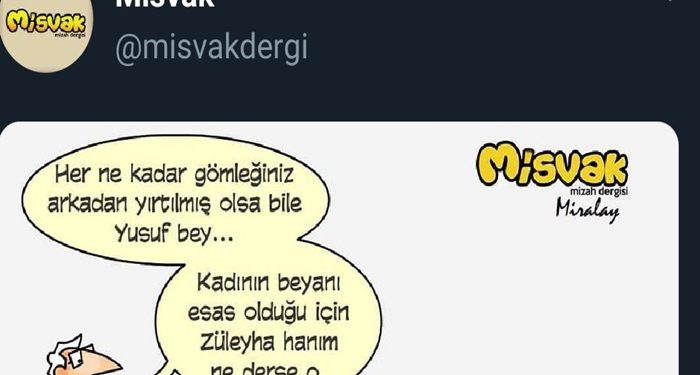 Hz. Yusuf kıssasını karikatür yapan Misvak dergisinin hesabı kısıtlandı