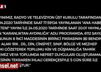 TELE 1’in ekran karartma cezası başladı: ‘Medyanın yüzde 98’i bile onlara yetmiyor’