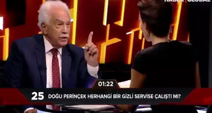 Perinçek, ‘Herhangi bir gizli servise çalıştınız mı?’ sorusuna sinirlendi; sunucuyu suçladı!