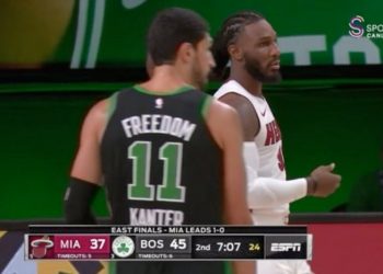 ‘Yerli ve Milli’ spikerler Enes Kanter’in adını söyleyemedi!