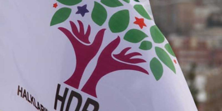 HDP binasına girip flamayı indirdiler