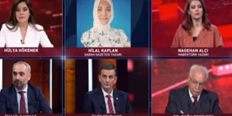 Habertürk programını karıştıran Hilal Kaplan yayından alındı