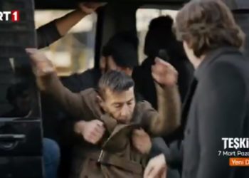 MİT’in anlatıldığı TRT dizisinde siyah transporterlı insan kaçırma sahnesi