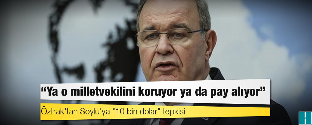 Öztrak'tan Soylu'ya "10 bin dolar" tepkisi: Ya o milletvekilini koruyor ya da pay alıyor