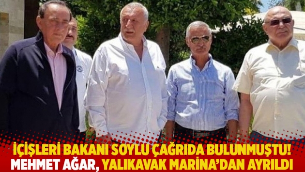 İçişleri Bakanı Soylu çağrıda bulunmuştu! Mehmet Ağar, Yalıkavak Marina'dan ayrıldı