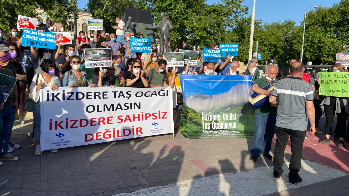 İkizdere’deki Taş Ocağı İstanbul’da Protesto Edildi