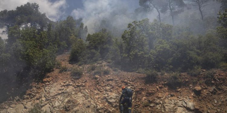 Atina’nın batısında çıkan orman yangınlarında alevler büyük ölçüde kontrol altına alındı