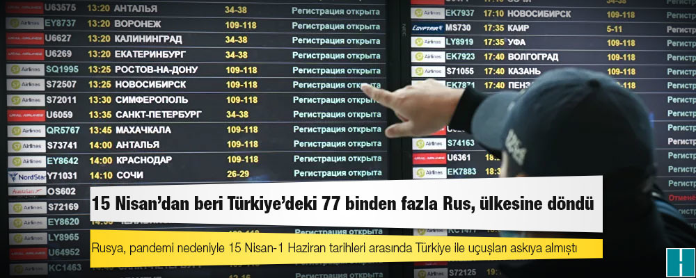 15 Nisan’dan beri Türkiye’deki 77 binden fazla Rus, ülkesine döndü