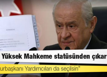 Bahçeli, MHP'nin anayasa önerisini açıkladı: 'AYM, Yüksek Mahkeme statüsünden çıkarılsın; Cumhurbaşkanı Yardımcıları da seçilsin'