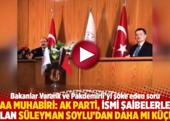 AA muhabiri: AK Parti, ismi şaibelerle anılan Süleyman Soylu'dan daha mı küçük?