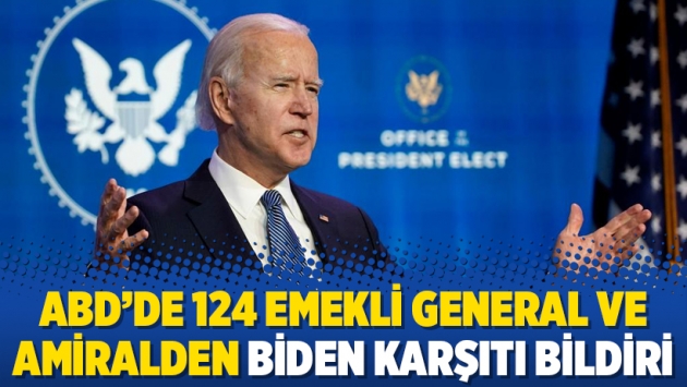 ABD’de 124 emekli general ve amiralden Biden karşıtı bildiri