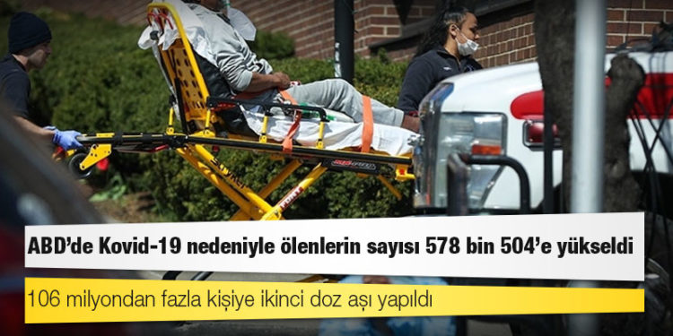 ABD'de Kovid-19 nedeniyle ölenlerin sayısı 578 bin 504'e yükseldi