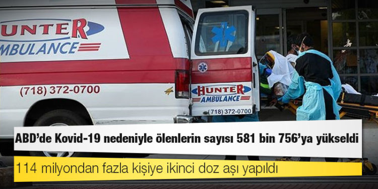 ABD'de Kovid-19 nedeniyle ölenlerin sayısı 581 bin 756'ya yükseldi