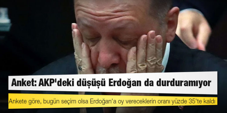Anket: AKP'deki düşüşü Erdoğan da durduramıyor