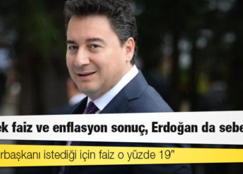 Babacan: Yüksek faiz ve enflasyon sonuç, Erdoğan da sebeptir