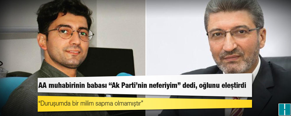 Bakanlara "Ak Parti ismi şaibelerle anılan Soylu'dan daha mı küçük?" diye soran AA muhabirinin babası "Ak Parti'nin neferiyim" dedi, oğlunu eleştirdi