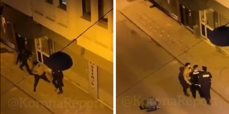 Bekçiler, sokakta sıkıştırdıkları Beşiktaş taraftarını bayıltana kadar darp etti