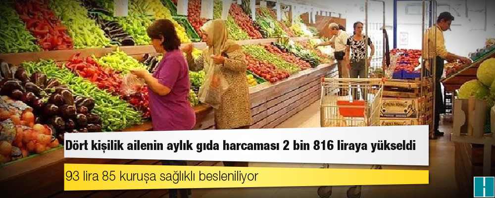 Bisam: Dört kişilik ailenin aylık gıda harcaması 2 bin 816 liraya yükseldi