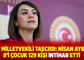 CHP Milletvekili Taşcıer: Nisan ayında 8&rsquo;i &ccedil;ocuk 129 kişi intihar etti