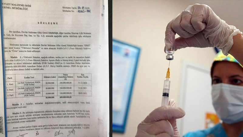 CHP, Sinovac aşı sözleşmesinin belgesini paylaştı: Erdoğan Şahsım Hükümeti’nin daha önce reddettiği Çin aşısıyla ilgili gerçekleri milletimize sunuyoruz