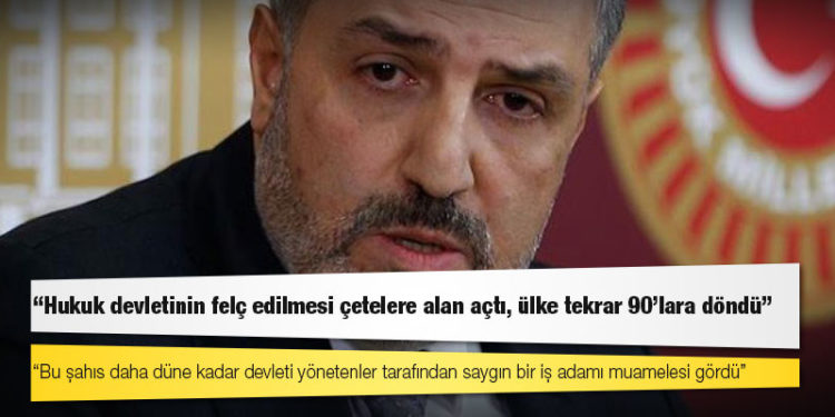 DEVA Parti'li Yeneroğlu: Hukuk devletinin felç edilmesi çetelere alan açtı, ülke tekrar 90'lara döndü