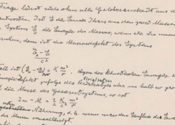 Einstein’ın E=mc² formülünü içeren el yazma mektubu 1,2 milyon dolara satıldı