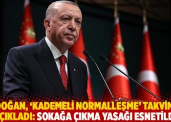 Erdoğan, 'kademeli normalleşme' takvimini a&ccedil;ıkladı: Sokağa &ccedil;ıkma yasağı esnetildi
