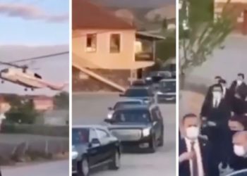 Erdoğan, k&ouml;y evine iftara giderken&hellip; İki helikopter, onlarca zırhlı ara&ccedil;