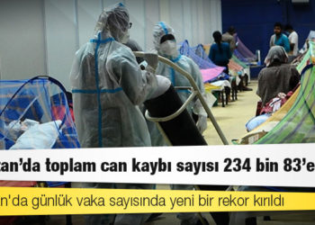 Hindistan'da Kovid-19 nedeniyle ölenlerin sayısı 234 bin 83'e yükseldi