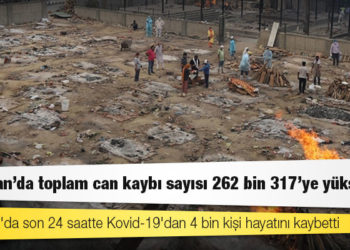Hindistan'da Kovid-19 nedeniyle ölenlerin sayısı 262 bin 317'ye yükseldi