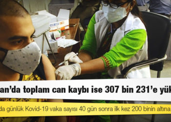 Hindistan'da Kovid-19 nedeniyle ölenlerin sayısı 307 bin 231'e yükseldi