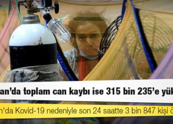 Hindistan'da Kovid-19 nedeniyle ölenlerin sayısı 315 bin 235'e yükseldi