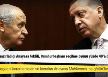 Kulis: MHP'nin hazırladığı Anayasa teklifi, Cumhurbaşkanı seçilme oyunu yüzde 40'a düşürüyor