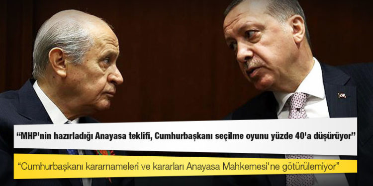 Kulis: MHP'nin hazırladığı Anayasa teklifi, Cumhurbaşkanı seçilme oyunu yüzde 40'a düşürüyor