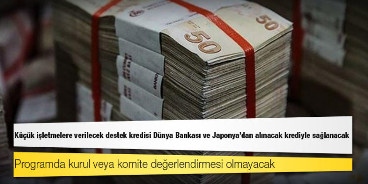 Küçük işletmelere verilecek destek kredisi Dünya Bankası ve Japonya'dan alınacak krediyle sağlanacak