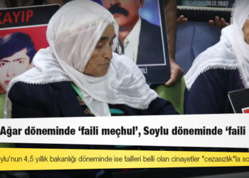 Mehmet Ağar döneminde 'faili meçhul', Soylu döneminde 'faili belli'