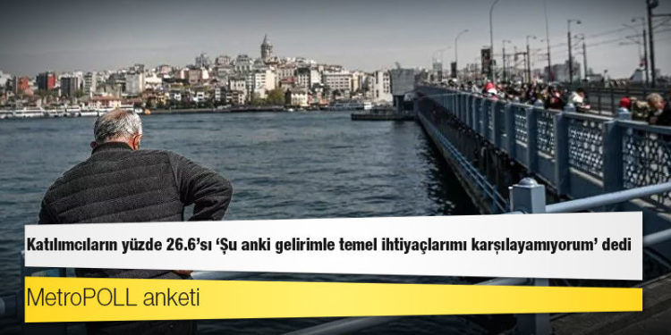 MetroPOLL anketi: Katılımcıların yüzde 26.6'sı 'Şu anki gelirimle temel ihtiyaçlarımı karşılayamıyorum' dedi