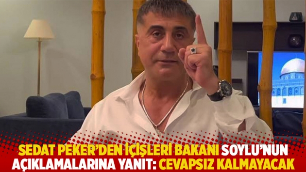 Peker’den Soylu’nun açıklamalarına yanıt: Cevapsız kalmayacak