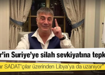 Peker’in Suriye’ye silah sevkiyatına tepkiler: ‘İddialar SADAT'çılar üzerinden Libya’ya da uzanıyor'