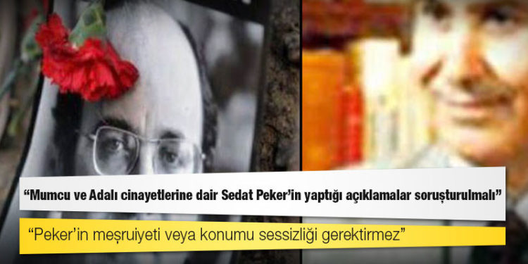 RSF Temsilcisi Önderoğlu: 30 yıldır görmezden gelinen Uğur Mumcu ve Kutlu Adalı cinayetlerine dair Sedat Peker’in yaptığı açıklamalar soruşturulmalı