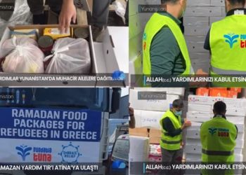 Ramazan yardım tırları Atina’ya ulaştı