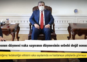 Sağlık Bakanı Koca: Test sayısının düşmesi vaka sayısının düşmesinin sebebi değil sonucudur