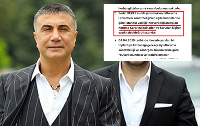 Sedat Peker’e tahsis edilen koruma polisinin belgesi ortaya çıktı