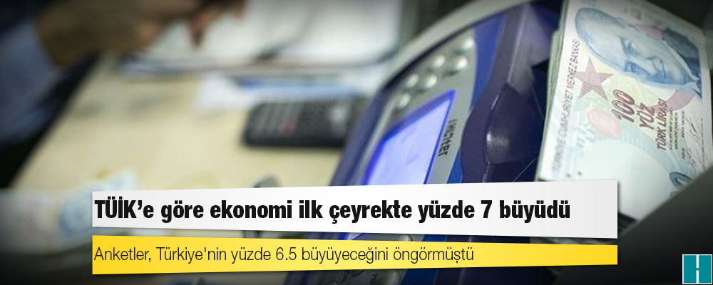 TÜİK: Türkiye ekonomisi ilk çeyrekte yüzde 7 büyüdü