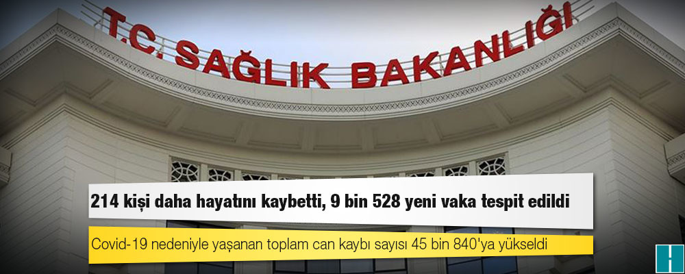 Türkiye'de Koronavirüs: 214 kişi daha hayatını kaybetti, 9 bin 528 yeni vaka tespit edildi