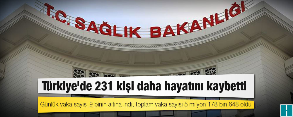 Türkiye'de koronavirüs nedeniyle 231 kişi daha hayatını kaybetti: Günlük vaka sayısı 9 binin altına indi, toplam vaka sayısı 5 milyon 178 bin 648 oldu