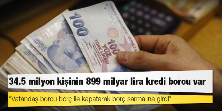Türkiye Bankalar Birliği: 34.5 milyon kişinin 899 milyar lira kredi borcu var