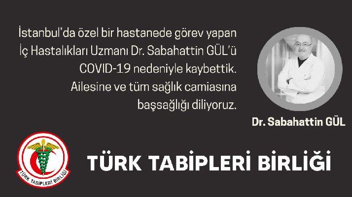 Uzmanı Dr. Sabahattin Gül, Koronavirüs sebebiyle yaşamını yitirdi